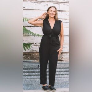 Field Day Artemis jumpsuit in black linen